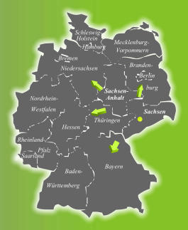 Sachsen Thüringen Sachsen- Anhalt Berlin Branden- Bremen Niedersachsen Hamburg Schleswig- Holstein Hessen Bayern Saarland Rheinland- Pfalz Westfalen Nordrhein- Baden- Württemberg Vorpommern Mecklenburg- burg